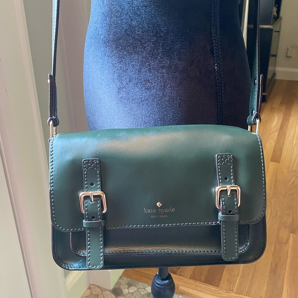 Kate Spade - hunter green - leather - crossbody